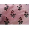 thumbnail image 4 of oneOone Cotton Silk Fabric Leaves & Floral Block Printed Craft Fabric BTY 42 Inch Wide, 4 of 5