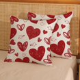 thumbnail image 3 of Housses de Coussin de la Saint-Valentin 18x18, Ensemble de 2, Décor Géométrique de Cœurs d'Amour Rouges, Coussins Décoratifs de la Saint-Valentin, Taie d'Oreiller Rouge Décorative pour la Fête des Mères, Taie de Coussin d'Extérieur pour Sofa et Canapé, 3 of 6