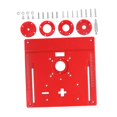thumbnail image 4 of GROWTH TANK Plaque d'Insertion pour Table de Routeur, Planche Rabattable pour Fraisage en Bois, Accessoire 9.6x9.4 Pouces, Résistant à l'Usure pour Bancs de Menuiserie, Alliage d'Aluminium, Rouge, 4 of 9