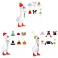 thumbnail image 2 of serony 6Pcs Bright Mini Knit Cap Go Hat Set Hand Porchgo Hats Geese Outfits Ideal for Desktop Geese(Excluding Geese) Set 3, 2 of 6