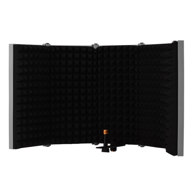 Graflsoa Bouclier Insonorisant Pliable et Portable pour Enregistrement Extérieur, Filtre Anti-Pop à Réduction de Bruit avec Construction ABS+éponge Robuste, Offert en Bleu/gris/rose/rouge, Design Compact pour un Transport Facile