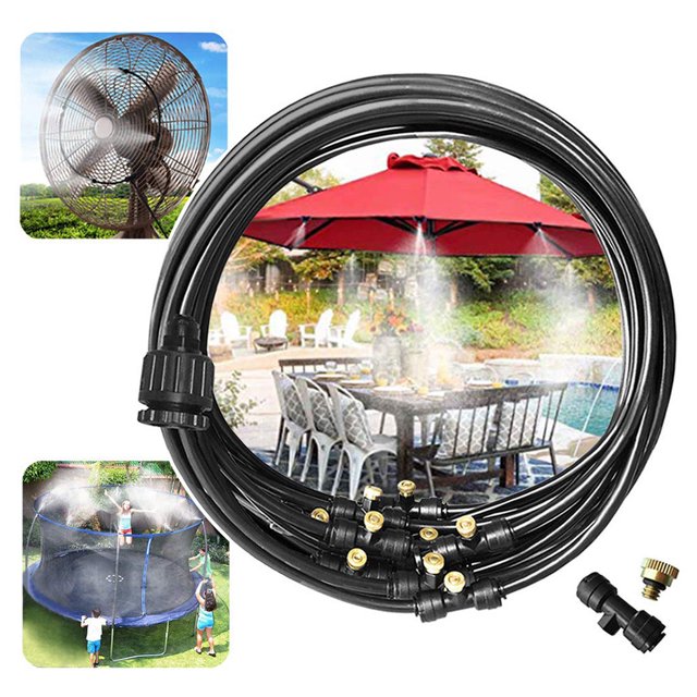 RKSTN A Chopper Outdoor Misting Misters System 49.2Ft Misting Line for Patio Fan Garden