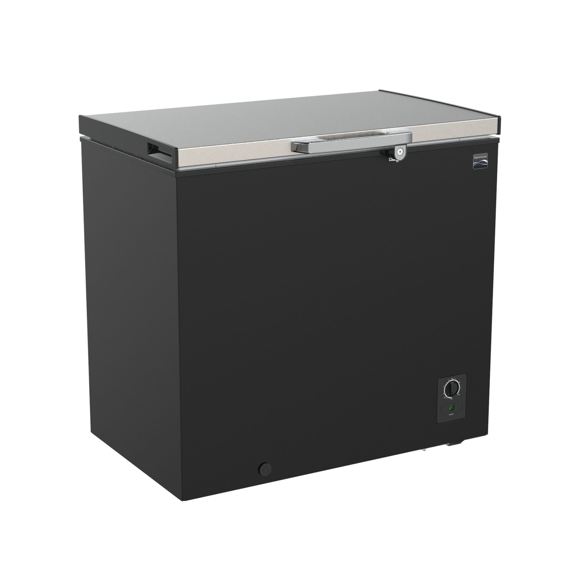 Kenmore 7 Cu. Ft Chest Freezer, 198L, Manual Defrost, Garage-Ready, Balanced Hinges, Black, Energy-Efficient Freezer