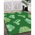thumbnail image 3 of Ahgly Tapis Rectangulaire Lavable en Machine Vert Transitionnel, 8 Pieds x 10 Pieds, 3 of 7