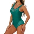 thumbnail image 1 of Ladies New Solid Color Casual Slim Sexy Conservative One-Piece Swimsuit, 1 of 3