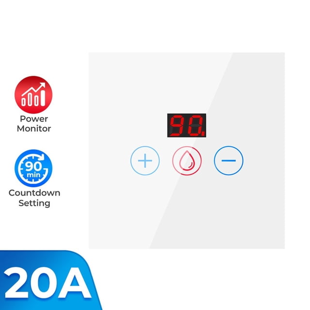 Smart Immersion Heater Timer Switch, 20A WIFI Smart Water Heater Timer Switch,