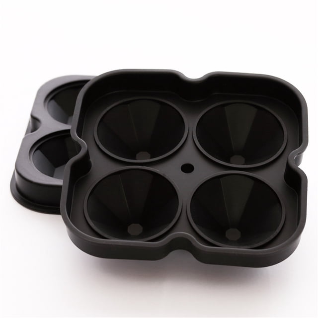EGNMCR Ice Cube Tray 4 Cups Ball Shape Ice C ube Maker Tray ICE cube