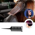 thumbnail image 4 of Graflsoa Tri-Sided Hair Sectioning Comb for Highlighting and Coloring - Durable Plastic Styling Tool with Ergonomic Design in Black, 4 of 6