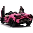 thumbnail image 2 of KidsVIP 24V Lamborghini Sian 2-Seater 4X4 Ride-On Car W/ Rubber Wheels, Leather Seats, Music & Remote, 2 of 9
