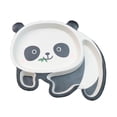 thumbnail image 2 of LEEYNEER Melamine Bamboo Fiber Children‘s Tableware Set Cute Panda Eating Bowl Baby Divided Plate, 2 of 2