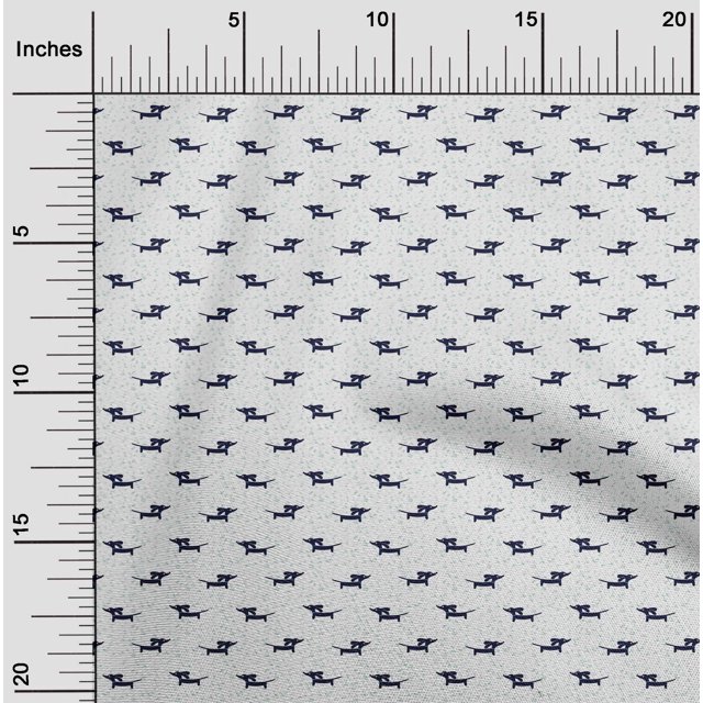 oneOone Tissu Polyester Lycra Teckel Décor Tissu Imprimé BTY 56 Pouces de Large