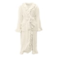 thumbnail image 4 of Peignoirs pour Femmes Peignoir à Capuche en Molleton Éponge Peignoir pour Femmes Peignoir Léger de Sauna Robe de Maison Long Peignoir Peluche Femme Pyjama en Flanelle, 4 of 6