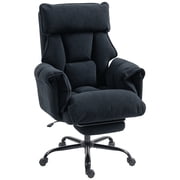 HOMCOM Office Chair w/ Footrest Reclining Computer Desk Chair, Black