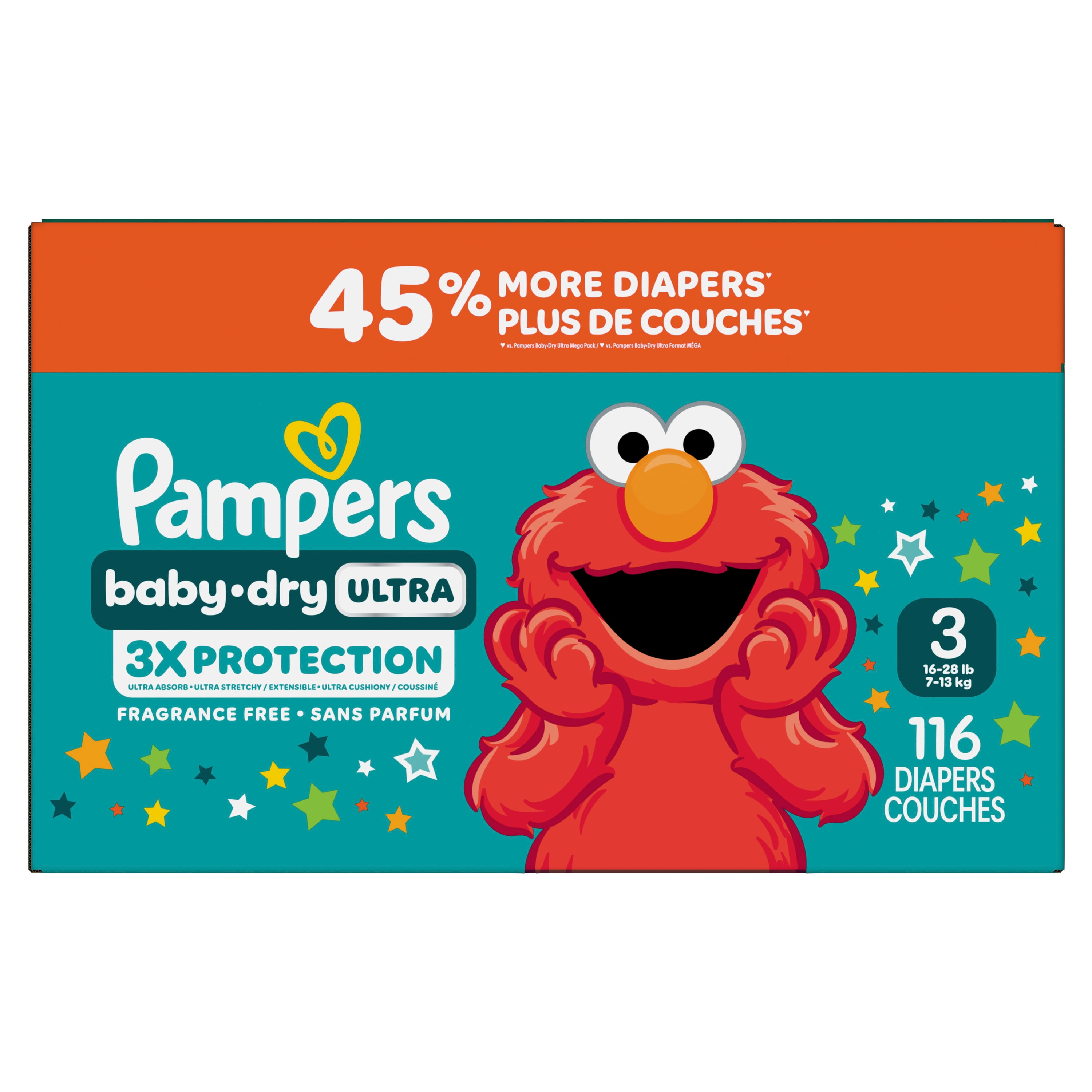 Pampers Baby Dry Ultra Diapers, 2 (12-18 lbs), Absorbent Disposable Diapers