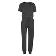 thumbnail image 4 of Timegard Ensembles 2 Pcs pour Femmes Été T-Shirts à Manches Courtes et Pantalons à Cordon avec Poches Ensembles Décontractés Confortables, 4 of 5