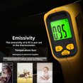 thumbnail image 3 of BSIDE Thermometer,Screen Handheld Lcd Screen Adjustable Emissivity 1 Kitchen Temperature Thermometer Handheld 12 1 Temperature Handheld Infrared Temperature Meter Thermometer 12 Meter Lcd -50~530C, 3 of 6