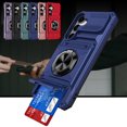 thumbnail image 1 of ShieldPlus for Samsung Galaxy A15 5G Phone Case with Finger Ring Holder Kickstand, Heavy Duty Shockproof Rugged Protective Case for Samsung Galaxy A15, Working with Magnetic Car Phone Mount,Blue, 1 of 7