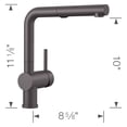 thumbnail image 2 of Blanco 526369 1.5 GPM Linus Pull Out Kitchen Faucet, Cinder, 2 of 3
