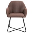 thumbnail image 2 of vidaXL Dining Chairs 2 pcs Brown Fabric, 2 of 5