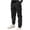 Black B, variant on WRKEKC Boys Cargo Pants Multiple Pockets Drawstring Cuffed Hem Cotton Blend Durable Outdoor Pants for Boys 8-14 Years Fall Winter Casual Wear