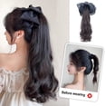 thumbnail image 4 of Clip On Ponytail Hair Extension Synthetic Ponytail Hair Tail Hairpiec' Hair R9M2, 4 of 9