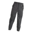 thumbnail image 2 of thinsony Elastic Restaurant Cafe Chef Waiter Pants Trousers Uniform Accs Striped 4XL, 2 of 8