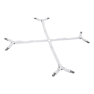 Peahefy Attaches de Drap de Lit Bretelles, Support de Pinces Triangle, Sangles de Drap de Matelas Élastiques Entrecroisées Pinces de Support de Pinces Triangle