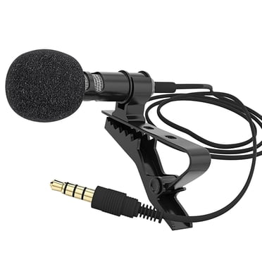 Agiferg Microphone Clip-on Lapel Lavalier Mic Wired For Phone Laptop Highly Sensitive Microphone