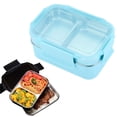 thumbnail image 1 of SIfdSeng Portion Snack Containers Compartments Lunchbox with Stainless Box 1500Ml Steel Double Layer Lunch Kitchen，Dining and Bar Reusable Snack Bags Alternative 2 Compartment Snack Container, 1 of 7