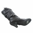 thumbnail image 2 of Maggie-39 Bottes Décontractées Mi-Mollet à Bout Rond à Talons Hauts à Fermeture Éclair pour Femmes, 2 of 3