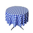 thumbnail image 2 of LA Linen TCcheck51R-RoyalK50 Nappe à Carreaux en Polyester, Blanc & Bleu Royal - 51 Po. Rond, 2 of 2