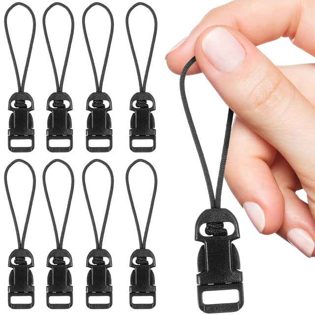 LRXIYODE 10Pack Black Abs Quick Release Qd Loop Connectors For Camera Strap 8.20X1.50X0.30Cm