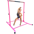 thumbnail image 3 of GYMPROS Barre de Gymnastique 5 Pi Réglable, Barre Athlétique Haute pour Enfants, Barre d'Entraînement de Gymnastique Avancée avec Base Allongée, Barre Kip Horizontale pour la Maison, Équipement de Gymnastique Robuste (Rose), 3 of 9