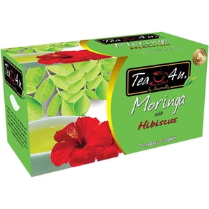 Tea4U Moringa Oleifera Énergie aromatisée Tea ((Hibiscus) 25 Sacs à thé