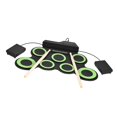 thumbnail image 1 of lionlar Pile à Rouler USB à Main avec Haut-Parleur Intégré Pédales de Tambour Bâtons de Tambour - 2, 2, 1 of 9