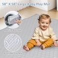 thumbnail image 3 of OLAKIDS Foldable Baby Playpen with Mat, 59” x 59” Large Baby Play Yard for Infant with 50 Ocean Balls, 4 Handlers, Carry Bag, Indoor Outdoor Fence Toddler Activity Center, 3 of 9