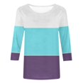 thumbnail image 4 of IROINNID en Solde T-shirt à Manches Longues en Polyester pour Femmes Confortable d'Été Ajusté à Nouer Col Rond T-shirt,Noir, 4 of 5