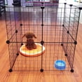 thumbnail image 2 of PENIKOKO Portable Heavy Duty Iron Pet Cage for Dog Rabbit Black 35x35 Inches Easy Assembly Foldable, 2 of 8