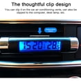 thumbnail image 3 of Black Plastic Car Vent Thermometer & Clock Combo with LED Digital Display, Blue Backlight, 2 x L44 Button Batteries Included, Compact 85x24x24mm Size, 20g Lightweight Design for Vehicle Dashboard Use, 3 of 6