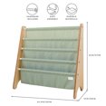 thumbnail image 3 of 3 Sprouts Recycled Fabric Kids Book Rack Storage Bookshelf Organizer in Green for Ages 3+, 3 of 12