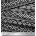 thumbnail image 2 of Soimoi Poly Georgette Fabric Aztec Geometric Printed Craft Fabric by The Yard 52 Inch Wide, 2 of 3