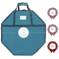 thumbnail image 2 of Hearth & Harbor Pack of 2 Wreath Storage Container - Hard Shell Christmas Wreath Storage Bag with Interior Pockets, Dual Zipper and Handles - 24" Premium Wreath Storage Organizer Box, 2 of 7