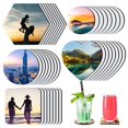 thumbnail image 3 of GUOOL 40 Pieces Sublimation Coaster Blanks Heat Transfer Blank Cup Mat Soft for Drinks, 3 of 9