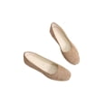 thumbnail image 3 of MAWCLOS Chaussures Décontractées pour Femmes Chaussures de Marche Confort à Enfiler Ballerines Mode Bout Carré Ballerine de Soirée Kaki 9, 3 of 4