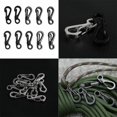 thumbnail image 3 of Mosiee 10Pcs/Set Carabiner Mini Stainless Steel Key Buckle Snap Spring Clip Hook Stainless Steel Rust-Proof Camping Hiking Parts, 3 of 7