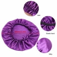 thumbnail image 3 of Imitation Silk Lace Round Cap Sleeping Cap Chemotherapy Cap Beauty And Hairdressing Cap Extra Large Reversible Adjustable Satin Cap Sleeping Curly Natural Hair, 3 of 6