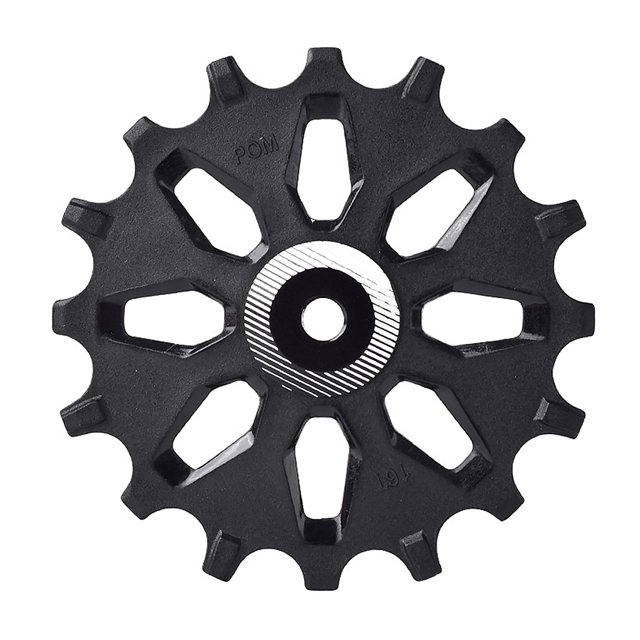 Bicycle Rear Derailleur Pulley Aluminum Alloy Stable Bearing Wheels Wide Narrow Guide Ceramic Bearing Wheel Portable Riding Spare Replacement 16T