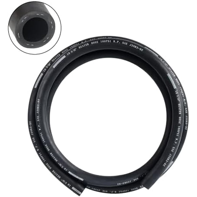 5/16" Heater Hose Coolant Radiator Straight 100PSI SAE 20R3 10FT Black 10FT 5/16 10FT