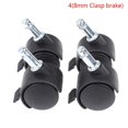thumbnail image 2 of 4 Pcs Roue de Chaise 30 mm Roulettes Pivotantes pour Meubles Roue de Frein Quincaillerie de Remplacement Chariot Protection de Frein Silencieuse, Matériau Supérieur, 2 of 6