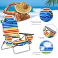 thumbnail image 4 of Costway Ensemble de 2 Chaises de Plage Pliantes avec Table, Chaise Inclinable d'Extérieur à 5 Positions, 4 of 10